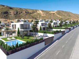 New villas with sea views for sale in Finestrat