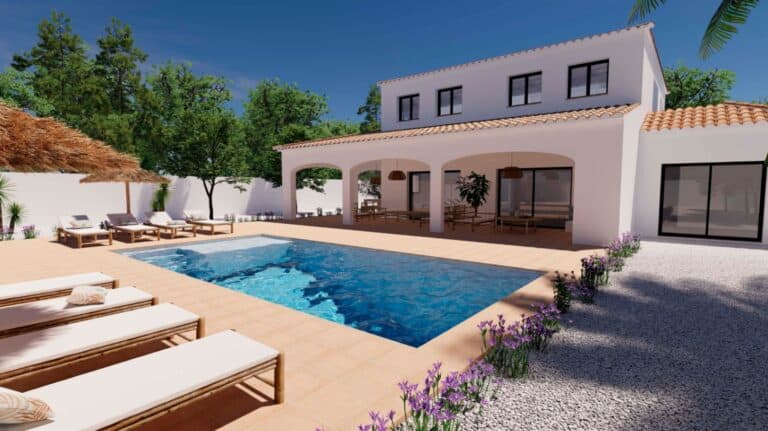 Modern finca-style villa for sale in Moraira